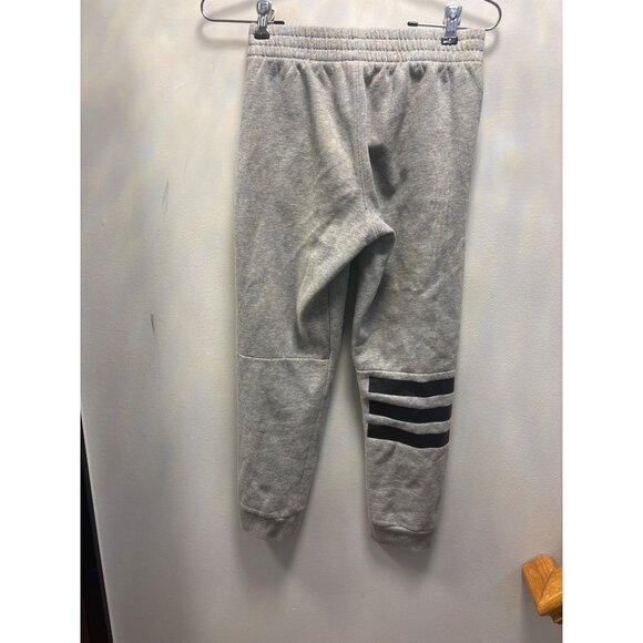 Adidas Kids Gray Sweatpants Size 10-12Cotton Blend Elastic Waist & Cuffed Bottom - Picture 9 of 13